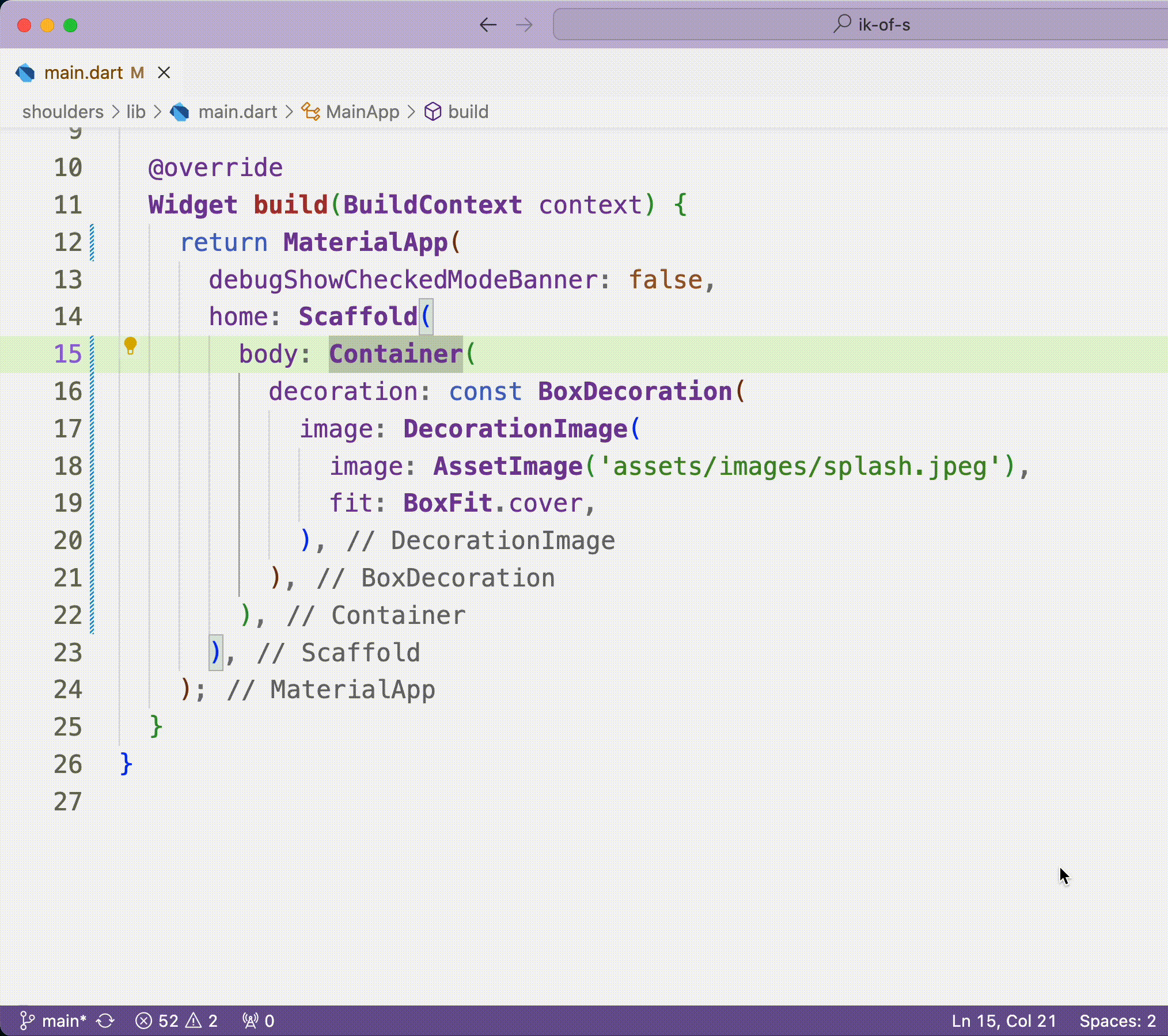 Gif Showing How to use the Refactor Menu